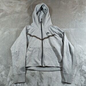 Nike Sportswear Tech Fleece Hoodie Women XS Gray Windrunner Full Zip CW4298 063